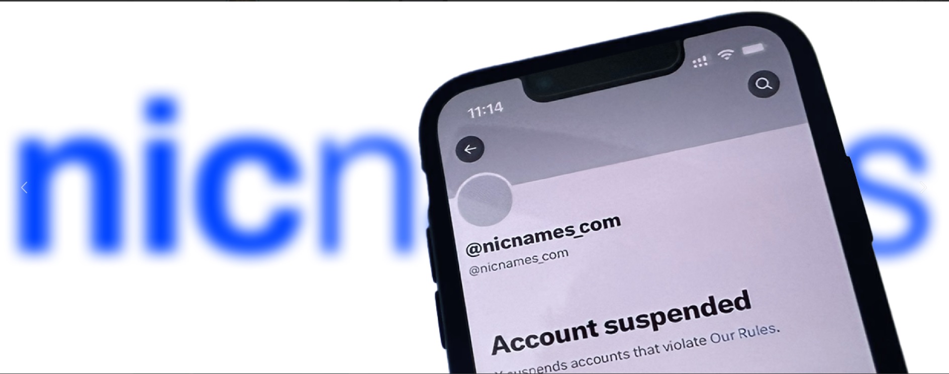 NicNames.com заблокували на соціальній платформі Х
