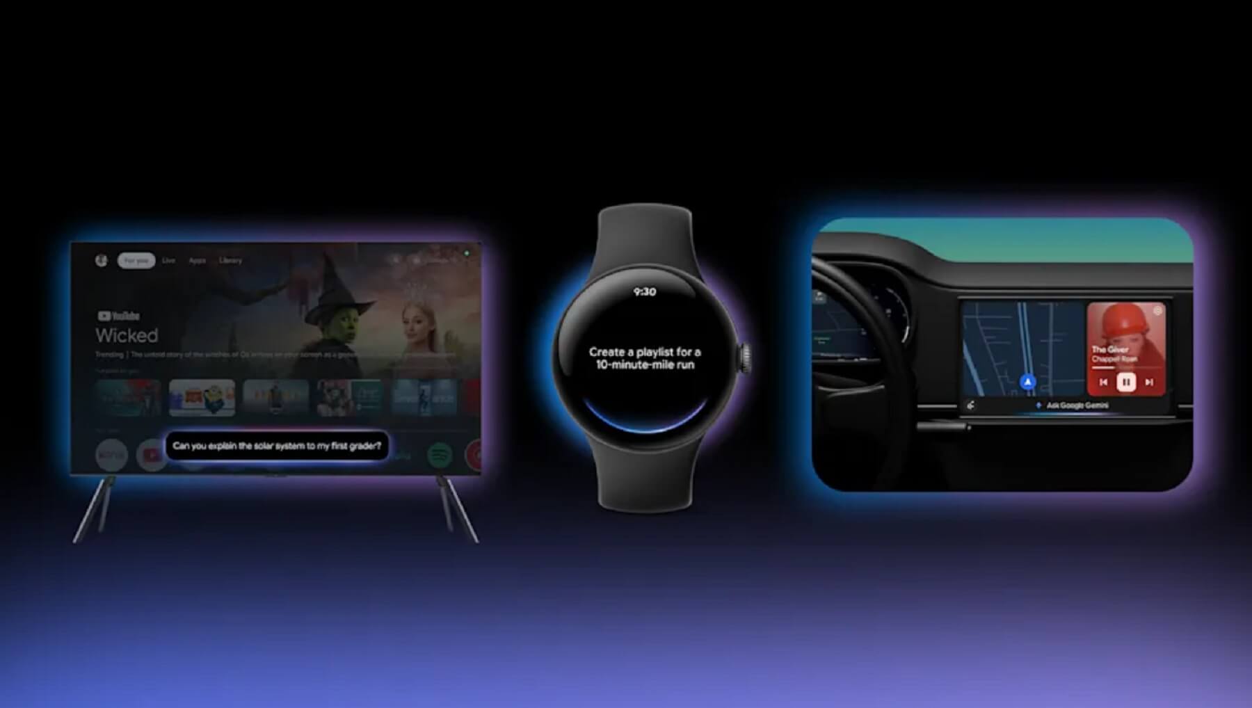 Google інтегрує Gemini у Wear OS, Android Auto, Google TV та навіть навушники