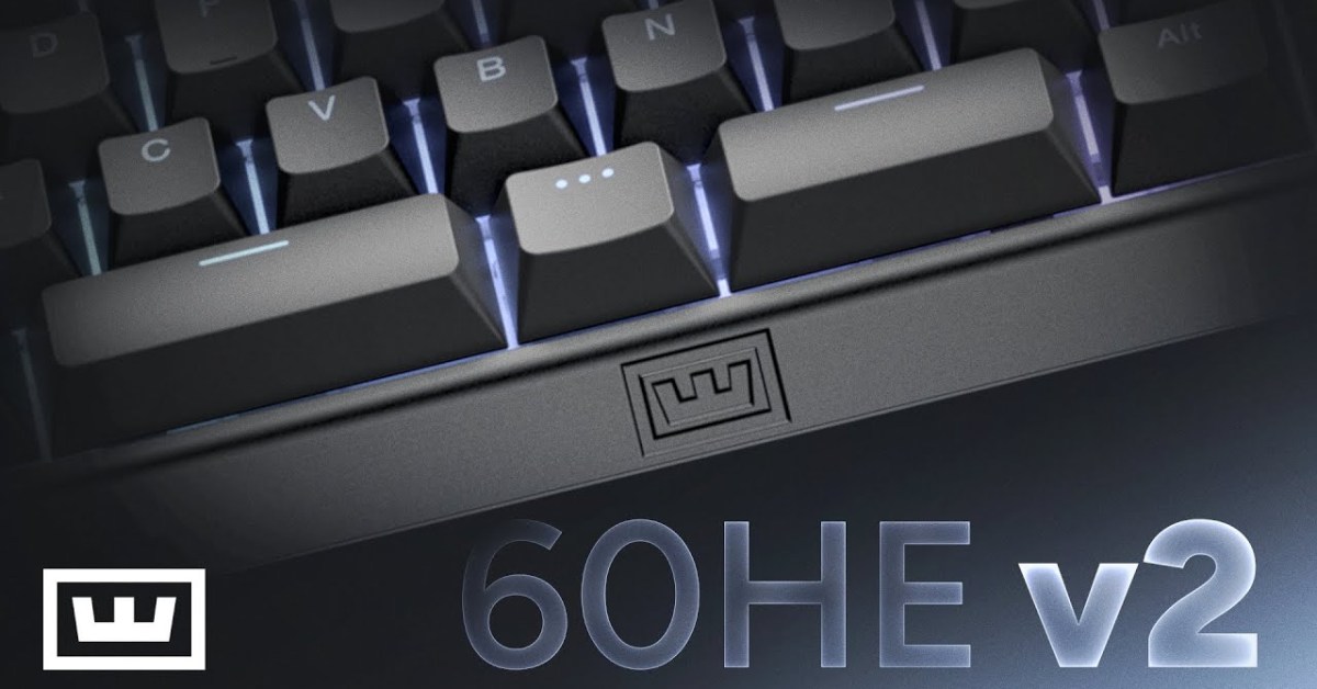 Wooting 60HE v2 підвищує якість найкращої ігрової клавіатури завдяки вдосконаленій швидкості та звуку