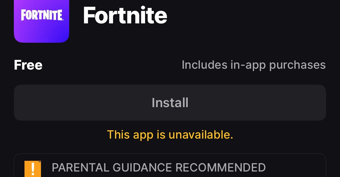 Чому Fortnite наразі недоступний на iOS?