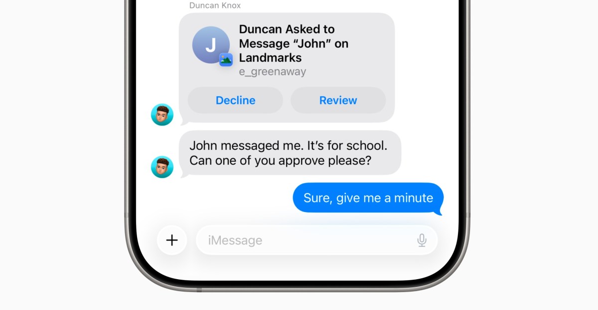 Оновлені батьківські налаштування Apple вимагатимуть від дітей отримувати дозвіл на відправлення смс новим номерам