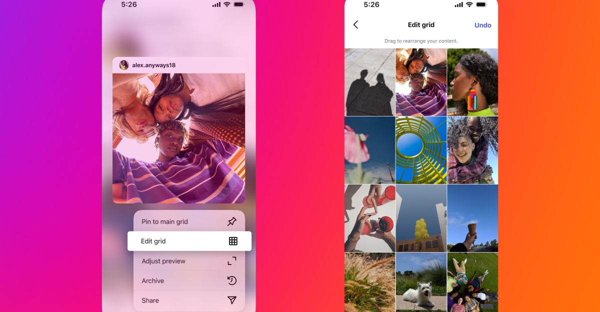 Наступного тижня з'явиться можливість налаштування сітки в Instagram