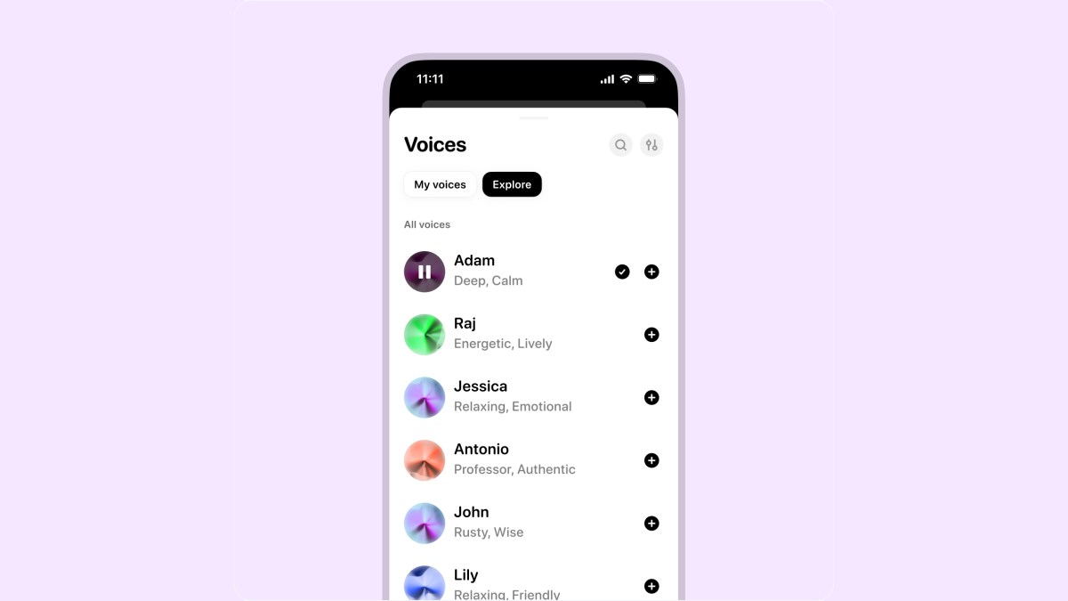 ElevenLabs випустила окремий додаток для генерації голосу