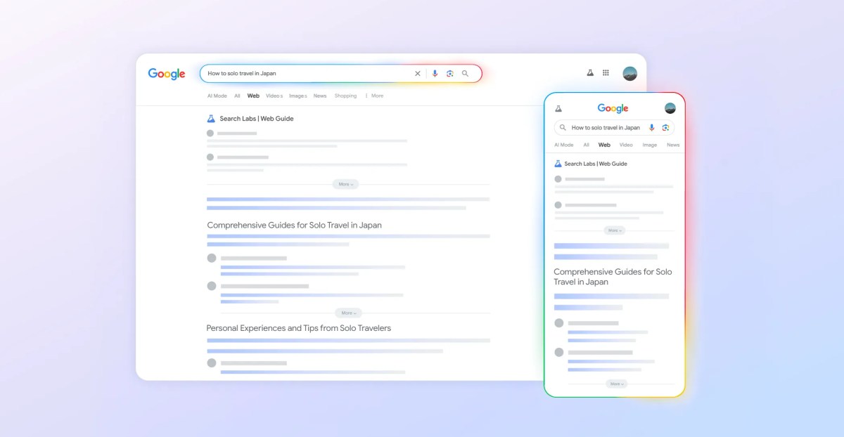 Google переглядає результати пошуку за допомогою нового AI-формованого «Гіду по вебу»