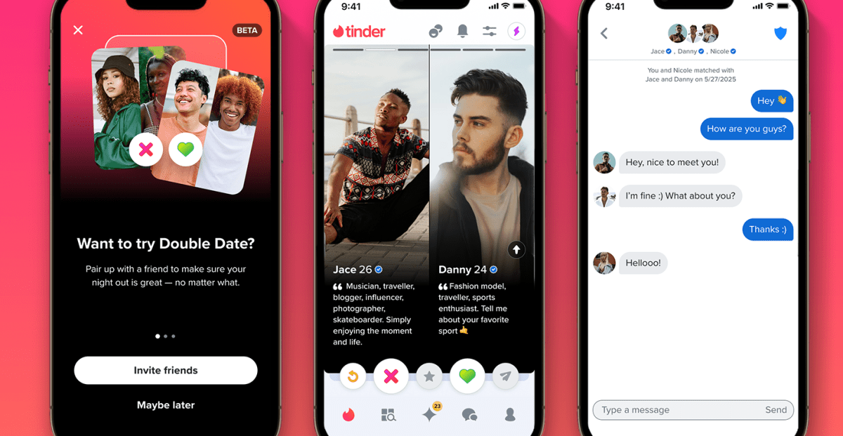 Tinder тепер дозволяє організовувати побачення вдвох