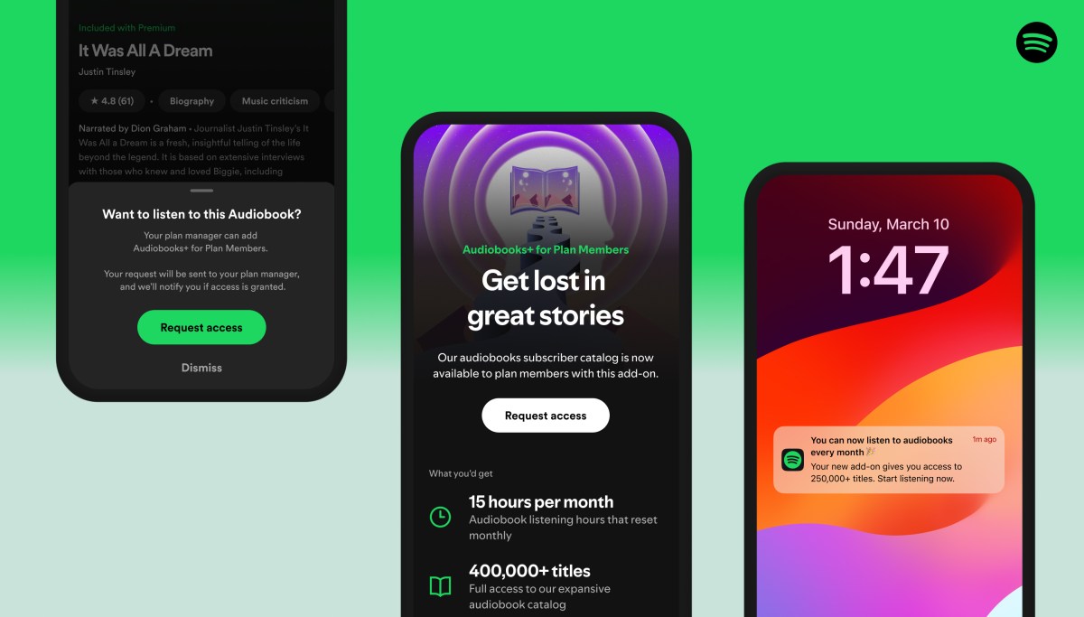 Spotify вперше розширює доступ до аудіокниг для учасників сімейного плану в США