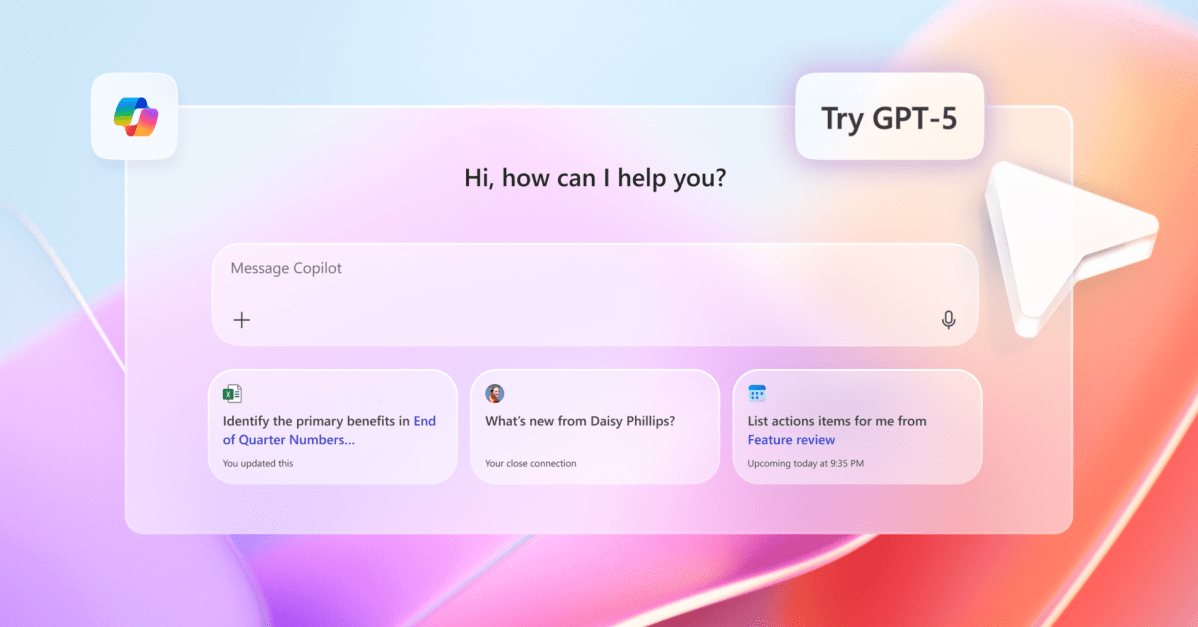 Microsoft впроваджує GPT-5 у Copilot з новим розумним режимом