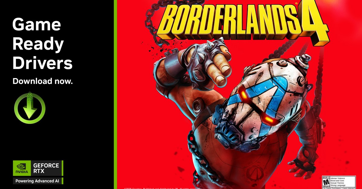 Останній драйвер GeForce від Nvidia підготовлений для Borderlands 4 і модів RTX Remix