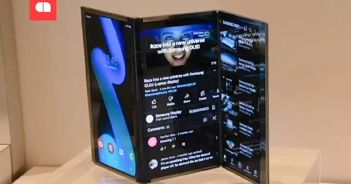 Samsung представила концепт трискладного смартфона в Кореї