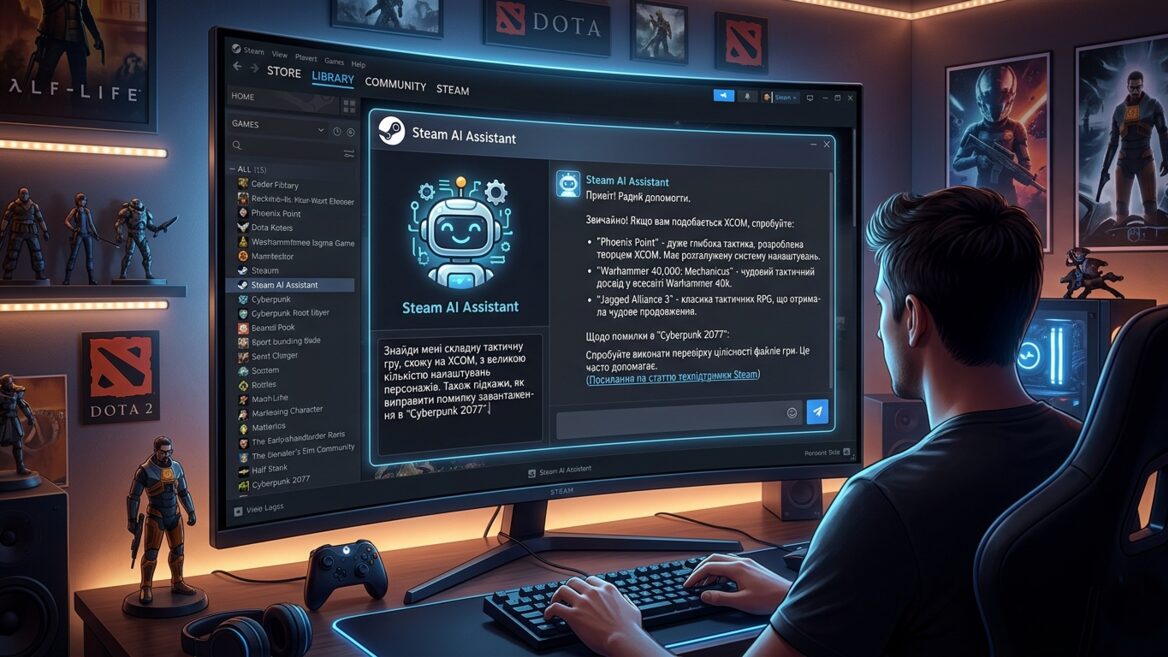 Steam готує новий ШІ-чат-бот